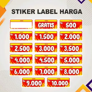 STICKER HARGA UKURAN 9X4 BAHAN VINYL ANTI AIR Stiker Nama