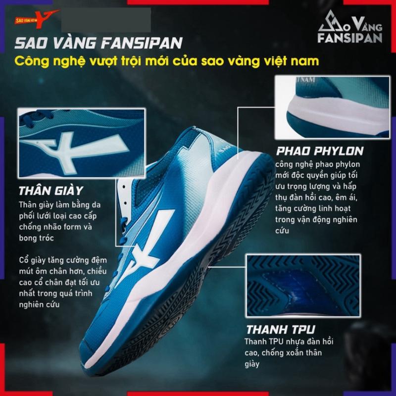 Giày bóng chuyền Sao Vàng FANSIPAN chuyên cày sân bê tông cho nam và nữ