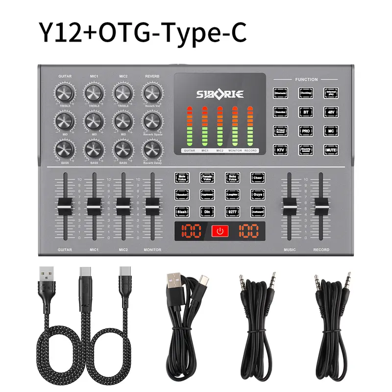 Siborie OTG Digital live soundcard Y12 dilengkapi dengan kabel OTG 2