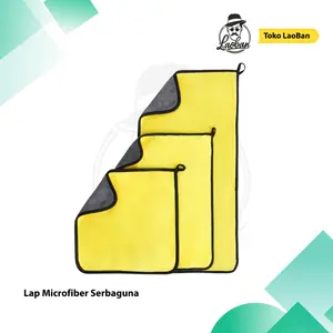Lap Microfiber Tebal Serbaguna Motor Mobil - Lap Serbaguna 2 Sisi Daya Serap Tinggi