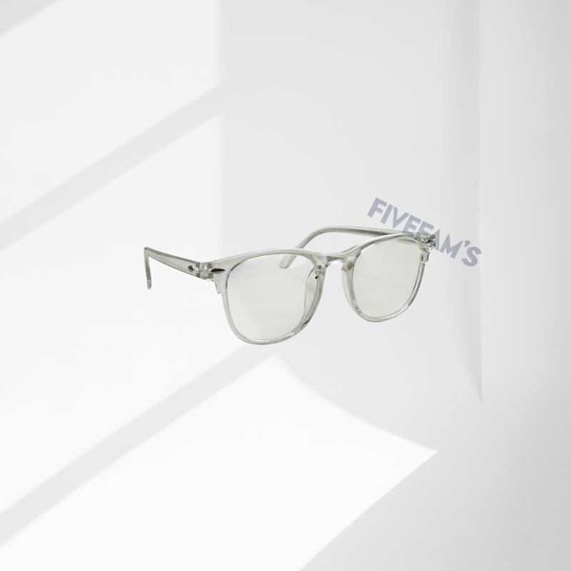 Kacamata Wayfarer Clear Frame Lensa UV400 - Eyewear Wayfarer by Fivefam's  Sunglasses Retro Vintage Glasses Plastic 3
