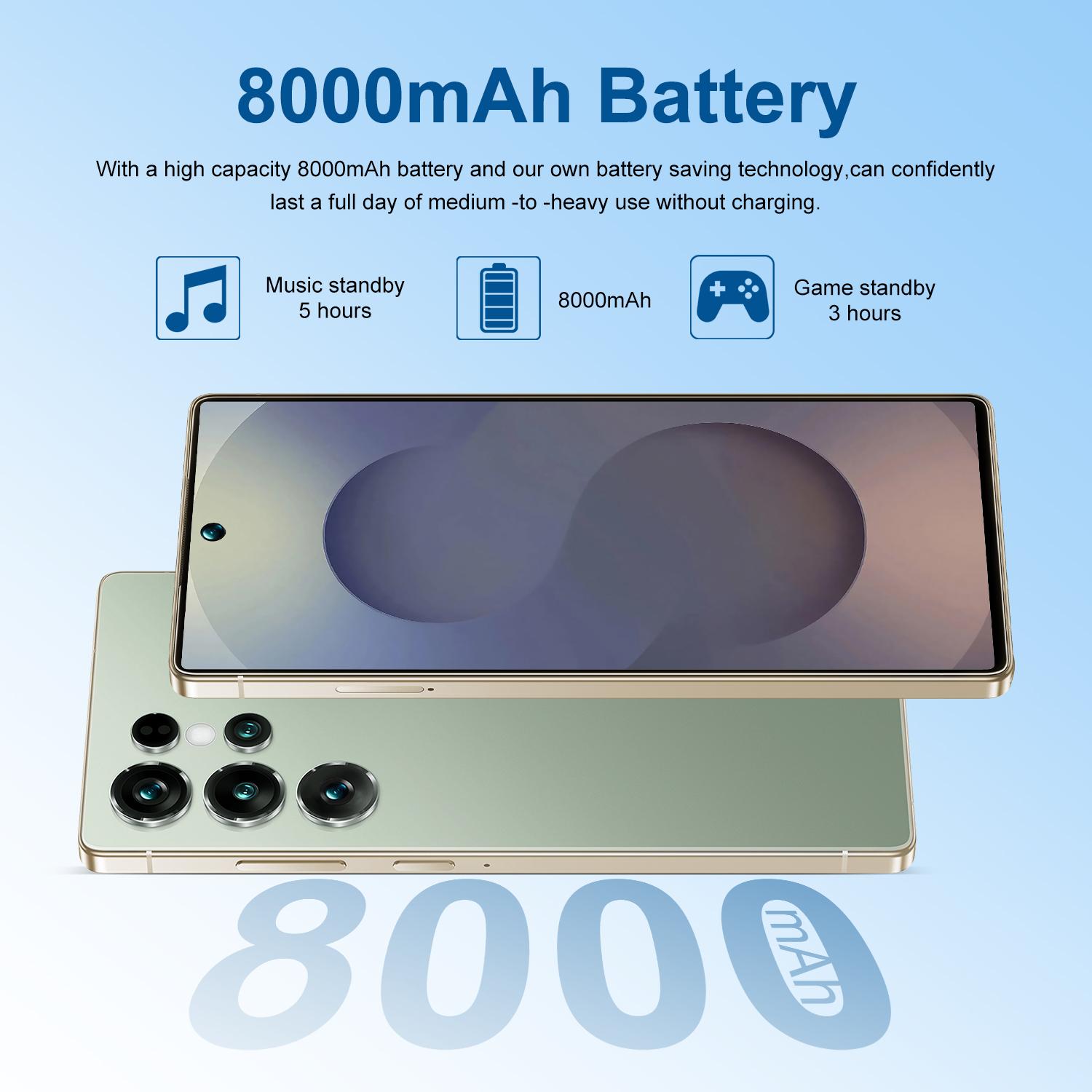 100% Asli Baru Murah Handphone Asli 16GB RAM 1TB Storage Kamera 72MP+108MP Baterai 8000mAh 4G/5G Smartphone Terbaru dengan Bluetooth Android 14 Radio