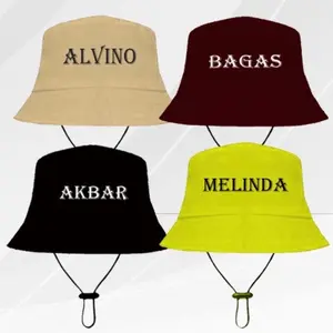 BUCKET HAT ANAK FREE BORDIR NAMA SUKA-SUKA UNTUK USIA 1-10 TAHUN TERBARU Anak-Anak
