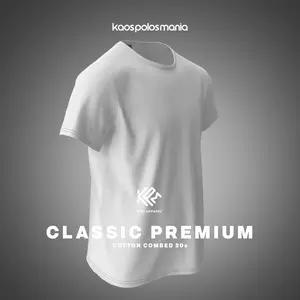 [TEBAL] KPM Apparel Kaos Classic Premium  Cotton Combed 20s  Lengan Pendek Katun Polos  Pria nyaman Soft Dewasa