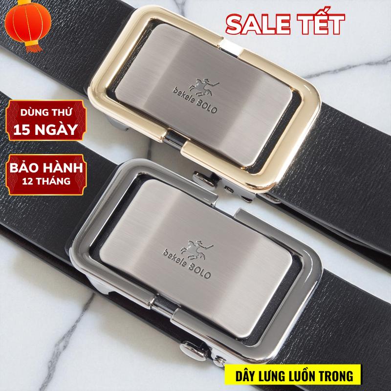 Thắt Lưng Nam Quảng Châu Luồn Trong Nhập Nguyên Chiếc Chính Hãng BEKELE TL02 Da Microfiber Khóa Tự Động 1,2mx3,5cm