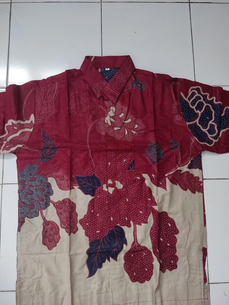 Product Introduction of [BISA COD] HEM BATIK PRIA BAHAN KATUN PRIMA Grade A - MOTIF KEKINIAN Cowok Formal casual Blue Shirts Baju Couple Seragam Kerja Keren 54