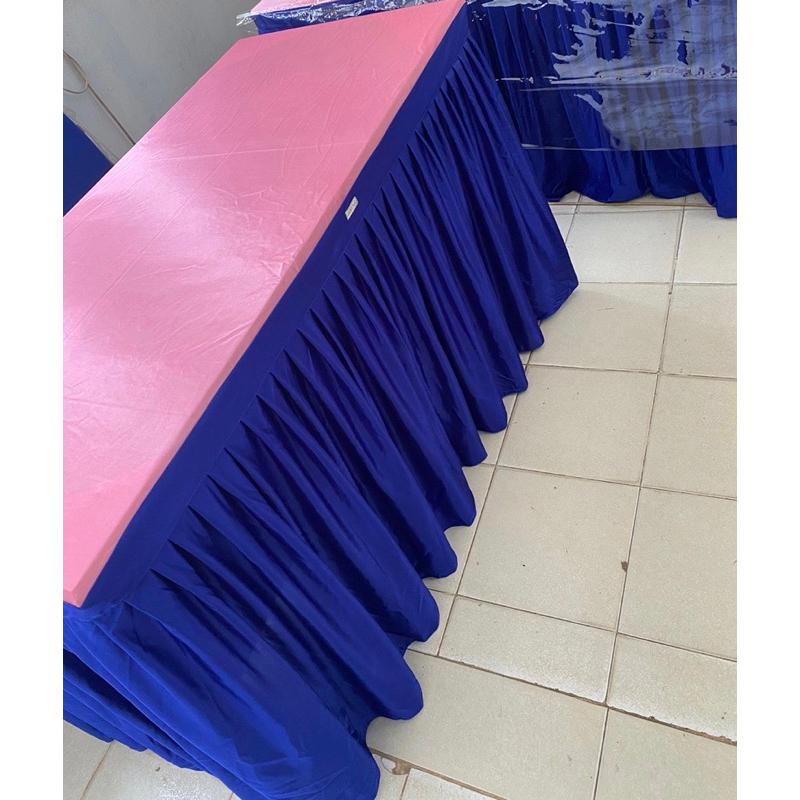 Cover Meja Prasmanan 150 x 60 x 75 cm Anti-Susut dengan Bahan Abutay/Filamin Berkualitas Tinggi 7