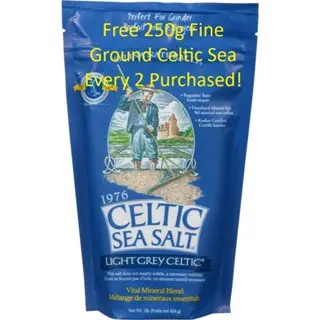 Celtic Sea Salt Light Grey Celtic Vital Mineral Blend 1 lb (454 g) Free 250g Fine Ground Celtic Sea Every 2 Purchased!