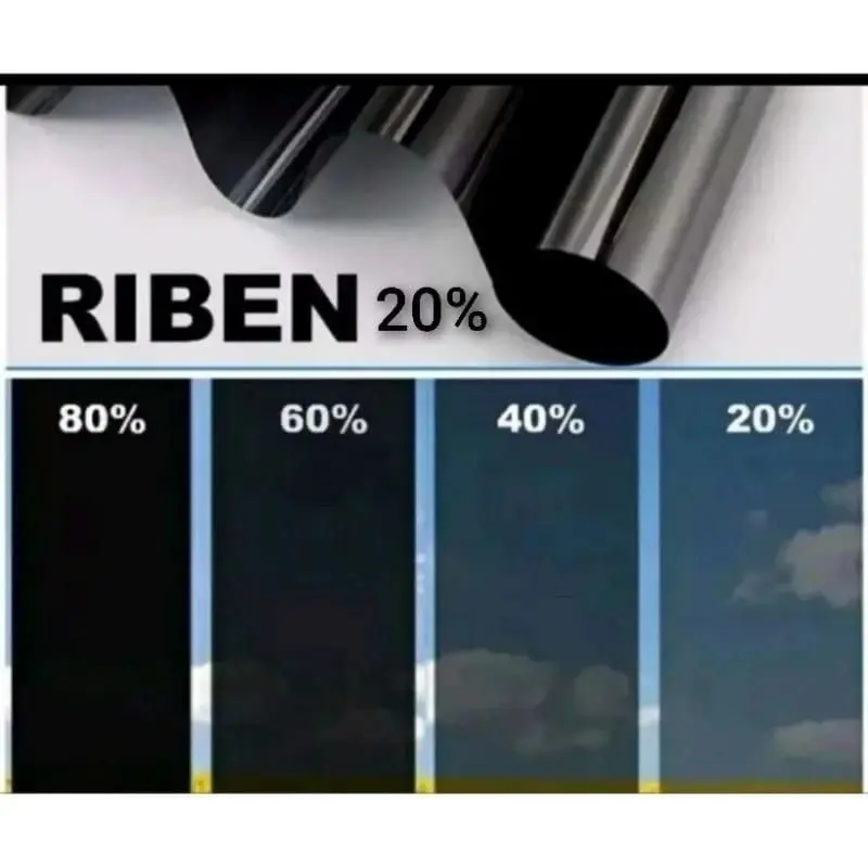 Stiker Kaca Film Jendela Rumah Mobil Gedung Hitam Riben Anti Panas Silau Lebar 150CM x 10CM 2