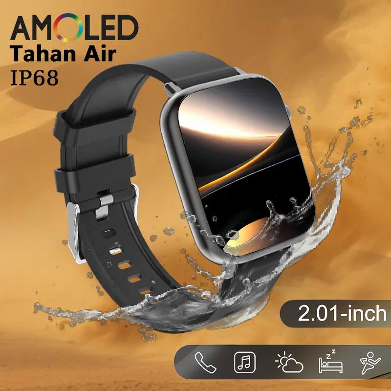 Hitam IP68 Tahan Air,tanpa lampu samping