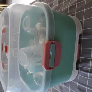 TUUMi Kotak Penyimpanan Botol Susu Besar Rak Pengering Botol Susu  Pelindung Debu dan Penampung Air Kotak Penyimpanan Peralatan Makan Bayi