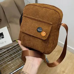 Tapaxco Tas Selempang Giva Shoulder Bags Mini Slingbag Uniseks Tas Pria Wanita Corduroy Polos Tapax I FREE 2 BROSS