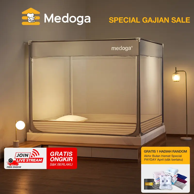Medoga kelambu 160x200 Anti Jatuh Anti Nyamuk tidur bedrail tenda anak bayi
