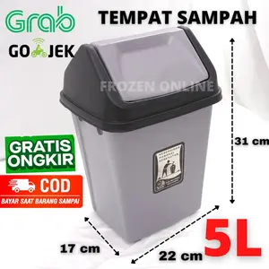 Tempat sampah Kecil 5 Liter Tutup Goyang Tempat Kotak Sampah 5L Murah