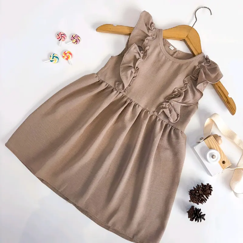 Viene. kids Dress terusan daster lucu anak perempuan cewek girl kids crinkle polos kancing lengan balon kekinian terbaru 2024 kiyowo korean style ala korea gemes cantik panjang bayi crinkle  adem dingin lengan pendek usia umur 1 2 3 4 5 tahun Fashion 4