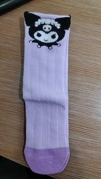 Product Review of Feelme KK-242 Kaos Kaki Kuromi Melody Cinnamoroll Kitty Hello anak Lolita Y2K sebetis Sanrio Ungu purple black from A**n M**i 1