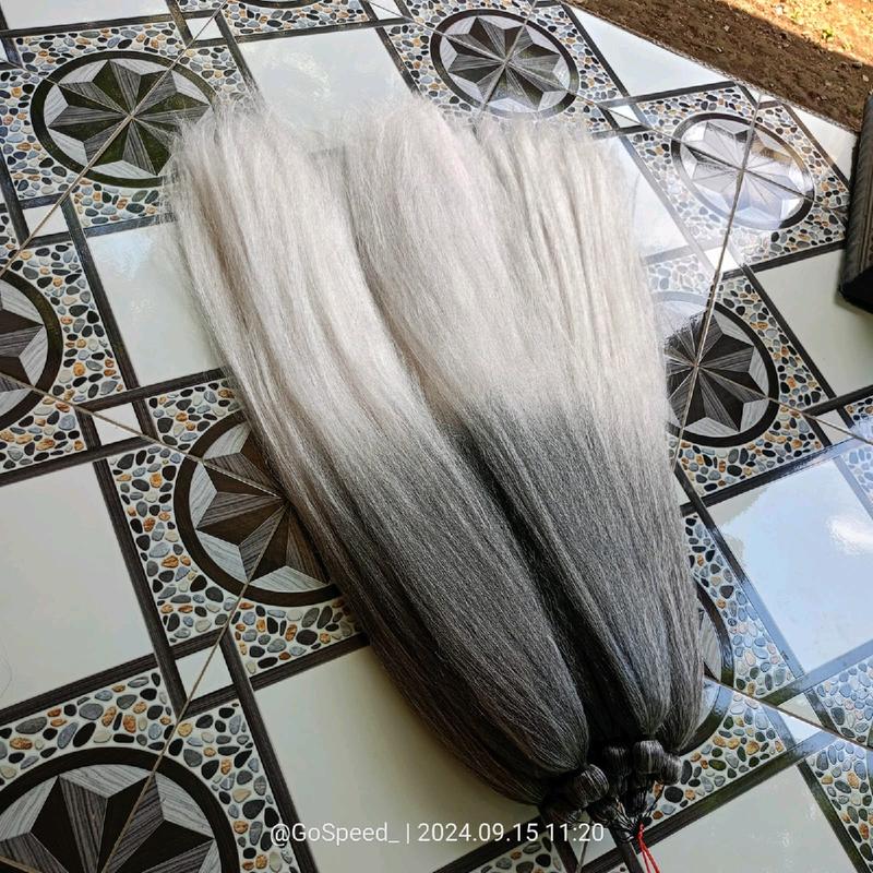 Rambut Cemara Extension Ombre mix 2 warna panjang 80 cm berkualitas halus Extension 5
