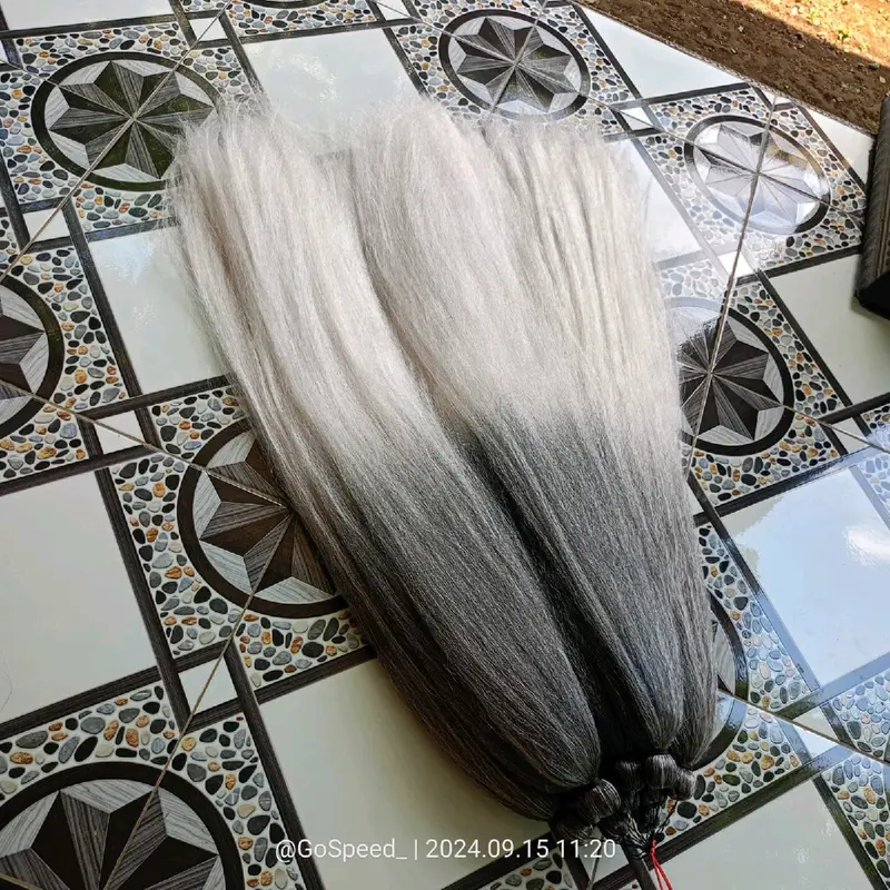Rambut Cemara Extension Ombre mix 2 warna panjang 80 cm berkualitas halus Extension 5