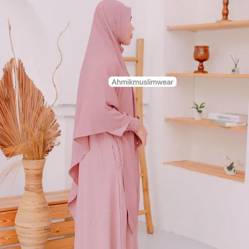 Pashtan jumbo zipper pashmina instan resleting khimar instan simpel 3