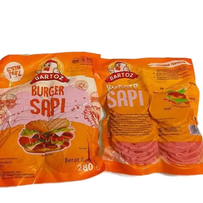 Bartoz Burger Sapi Kombinasi Ayam & Sapi 280g Frozen Food Daging