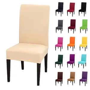 Sarung Kursi Makan Polos Cover Kursi Elastis Bahan Polyester Lembut Halus