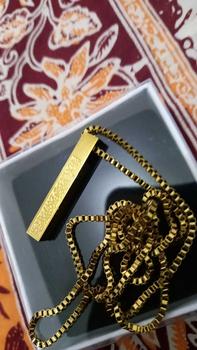 Product Review of Salami Muslim-Hadiah Lebaran Ayatul Kursi Kalung Bar 3D Hadiah Berkah Sehari-Bahan titanium berkualitas tinggi, tidak akan berkarat dan tidak akan memudar-60cmGiftBox|Hadiah Lebaran from N**I 0