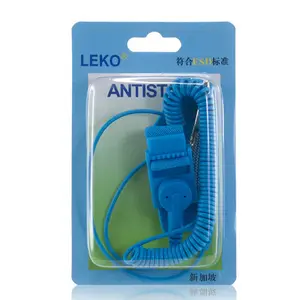 LEKO Antistatic ESD Adjustable Wrist Strap 6 Feet(1.8m) Blue | Gelang ESD Antistatis