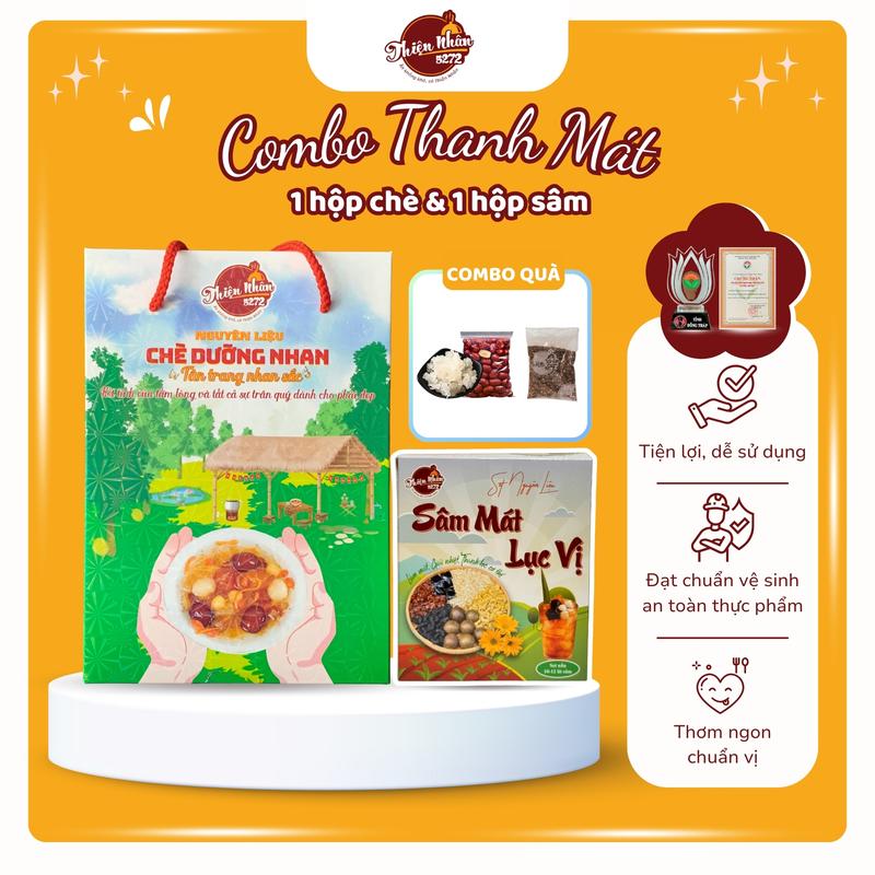 Combo Chè Dưỡng Nhan & Sâm Mát Lục Vị - Tặng 1 Túi Táo Trái 1 Túi Tuyết Yến 1 Gói Hạt Chia