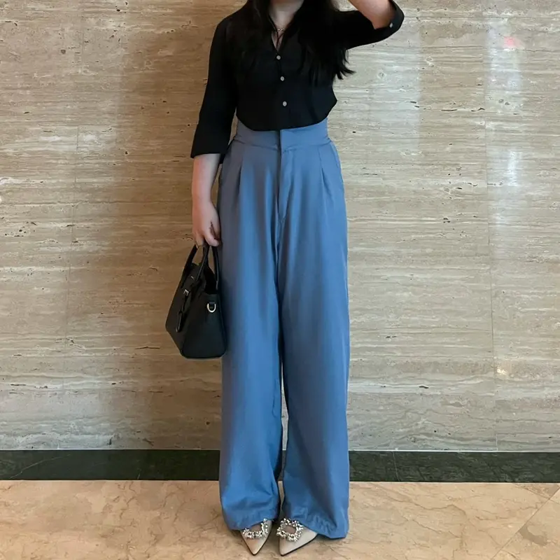Luna double waisted pants — celana kantor/kuliah 0