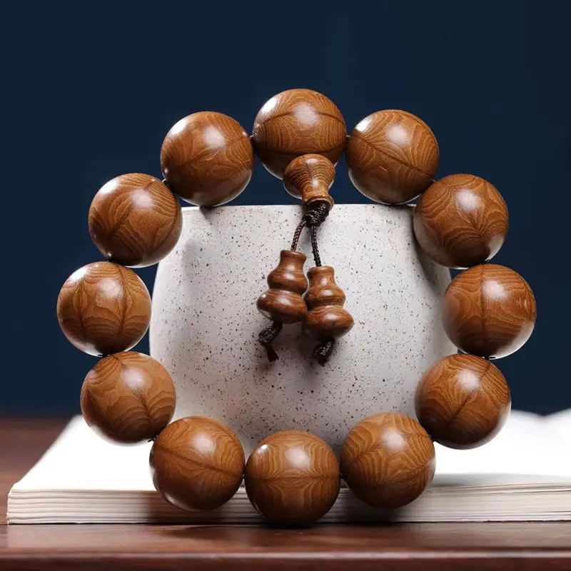 Six wooden hand string old Buddha beads down Dragon Wood 2.0 rosary play bracelet