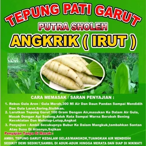 Tepung Irut 500 gr Herbal TEPUNG PATI GARUT asli madu gerd