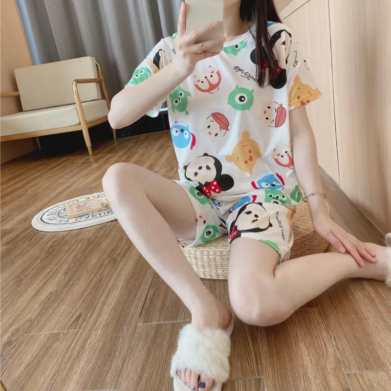 Opentunity Set Piyama Size M Lengan Pendek Celana Pendek Baju Tidur Wanita Premium Quality 8