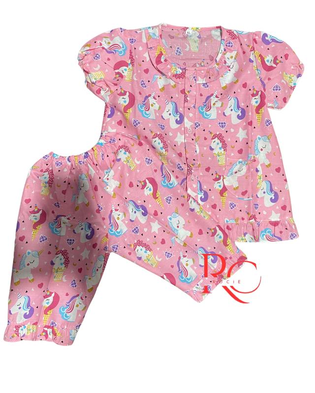 PIYAMA UNICORN PEREMPUAN LUCU BAHAN ADEM HALUS LEMBUT USIA 4-5 TAHUN 0