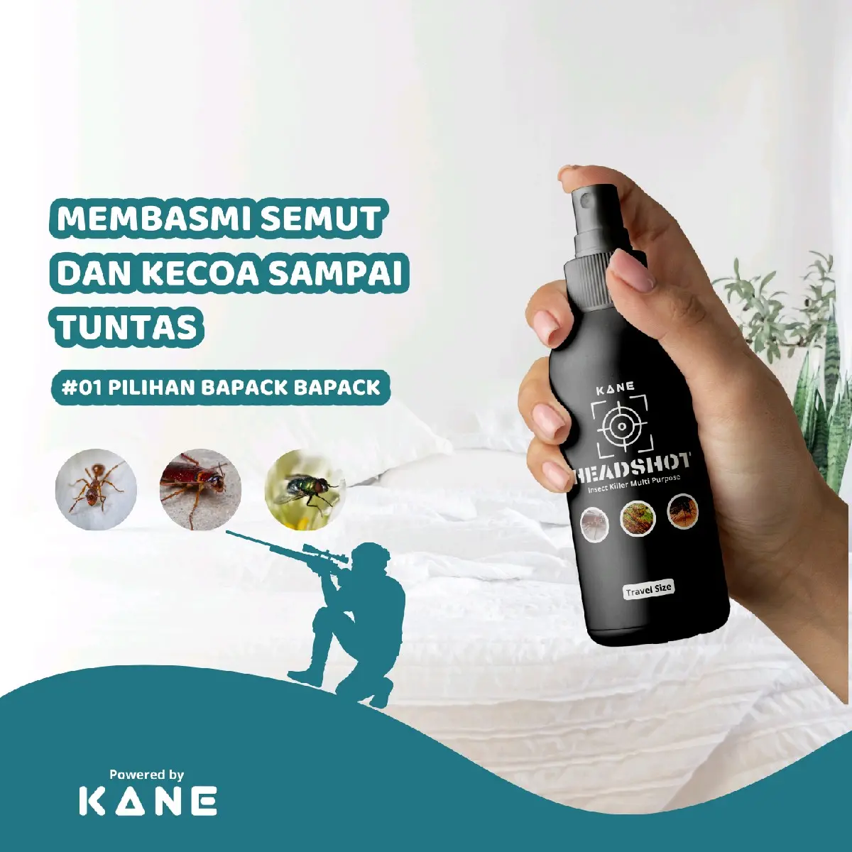 Headshot Pest Control Pembasmi Semut dan Kecoa 60ml
