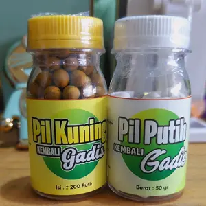 boba pil kuning dan boba pil putih mutiara
