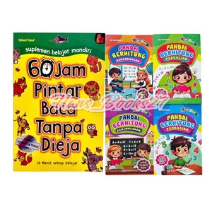 Paket 5 Buku Edukasi Anak: 1 Buku 60Jam Pintar Baca Tanpa Dieja & 4 Buku Pandai Berhitung B55