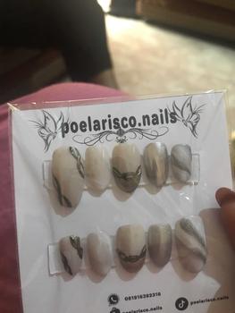 Product Review of Poelarisco.nails Kuku Buatan Handmade Premium Nude Tip Kuku Palsu dengan Lem dan Toolkit - Art, Polish Cat Kutek from D**f 0