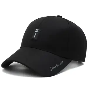 black cap Topi baseball Caps Premium logo karet Topi pria wanita dewasa allsize unisex