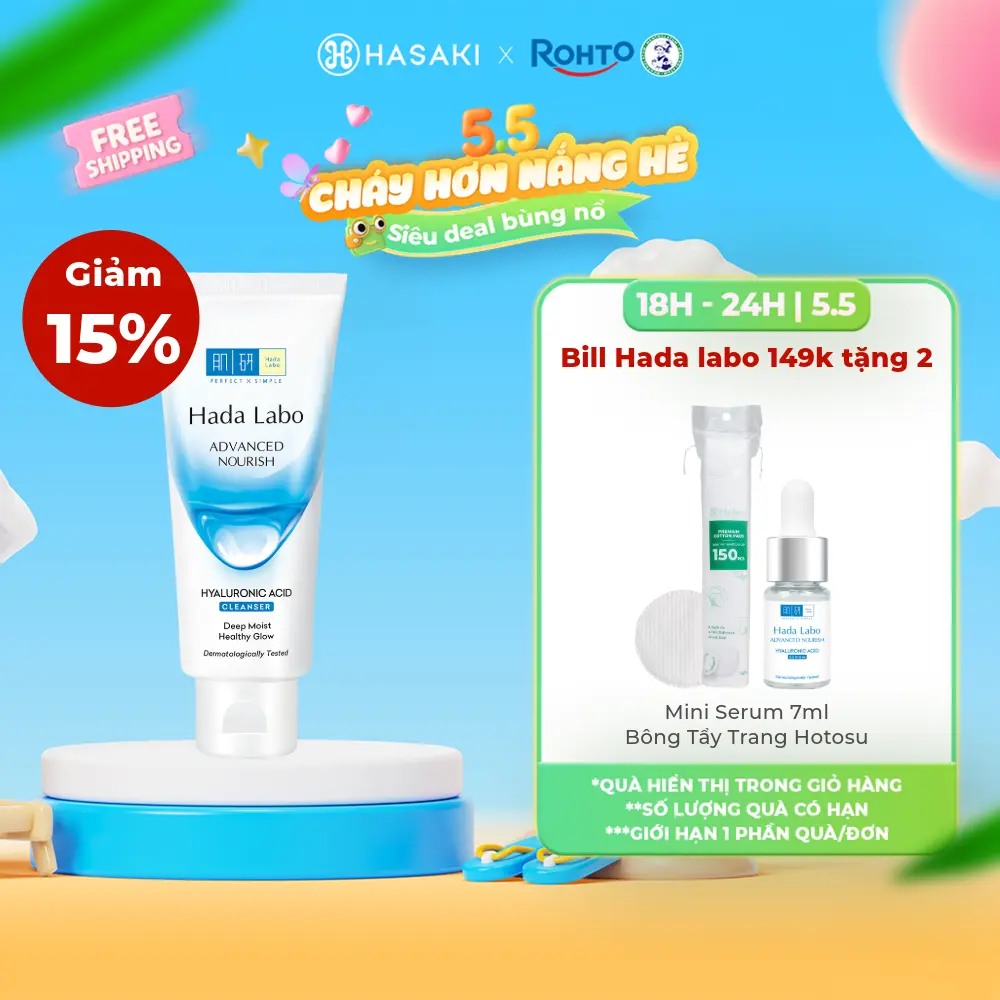 [Mega 5.5 | 12H-24H] Kem Rửa Mặt Hada Labo Dưỡng Ẩm 80g | HASAKI BEAUTY