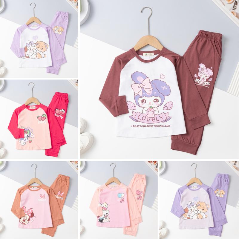 Made in VN-Bộ Thu Đông Cho Bé Gái Size 4-16 14-48kg Đồ Bộ Thun Cotton Nỉ Da Cá Mềm Mịn Thấm Hút Tốt Màu Sắc Đa Dạng Phù Hợp Mọi Hoàn Cảnh Thời Tiết Mùa Thu Đông