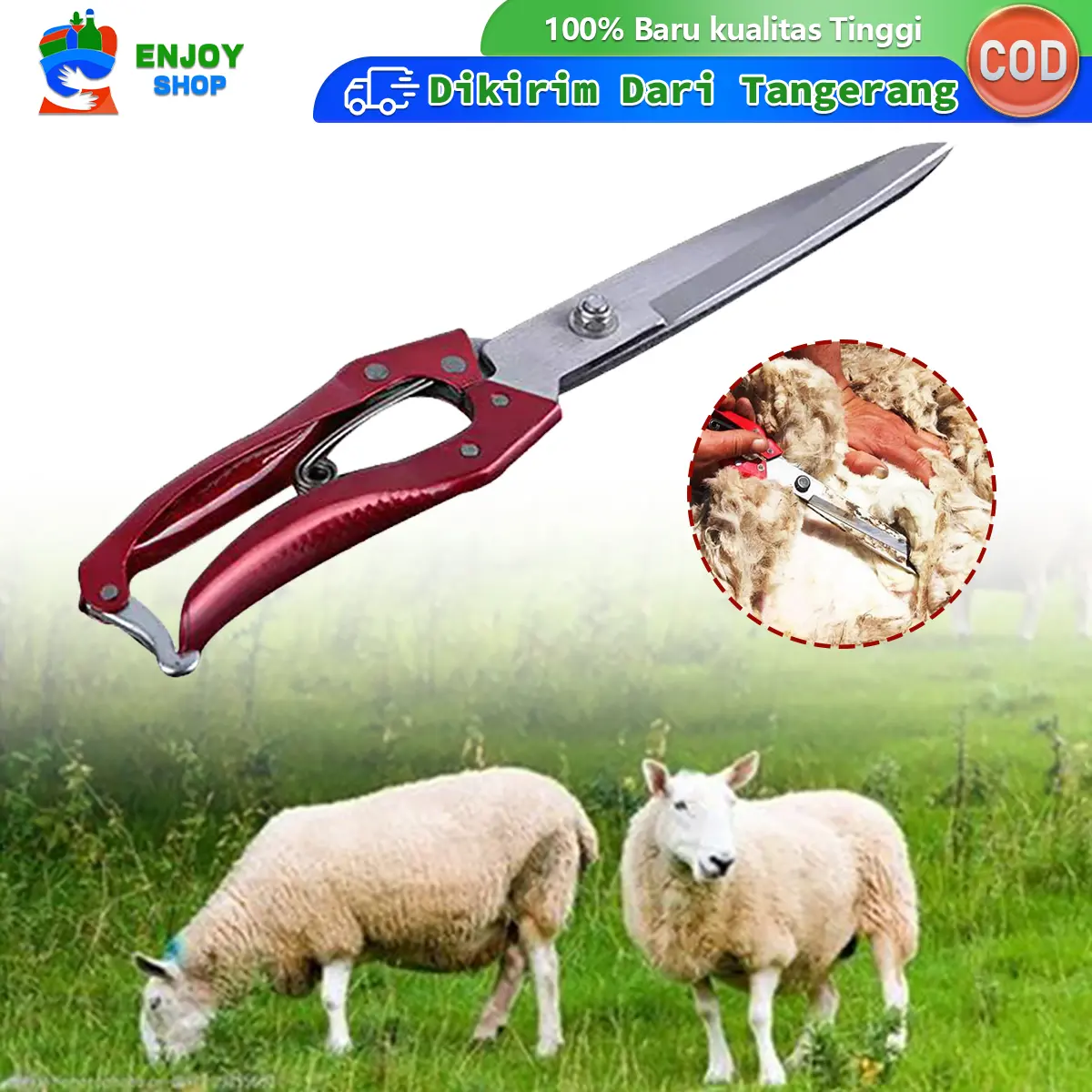 30cm Gunting Cukur Bulu Domba Manual Wool Scissor Hewan Domba Kambing Hear Gunting Bulu Hewan Ternak