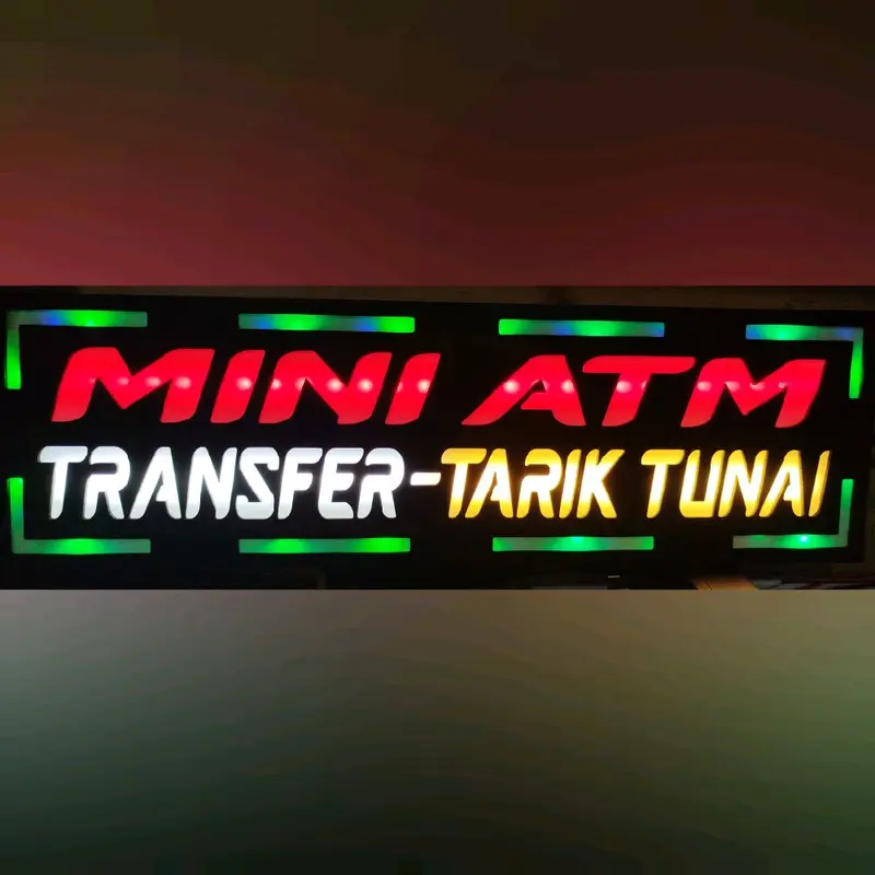 Lampu tulisan mini atm transfer tarik tunai 2