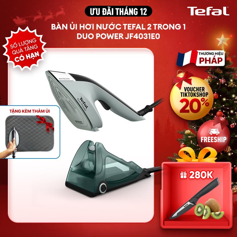 Tặng kèm thảm ủi Bàn ủi hơi nước Tefal 2 trong 1 Duo Power JF4031E0 - Kết hợp ủi hơi và cầm tay