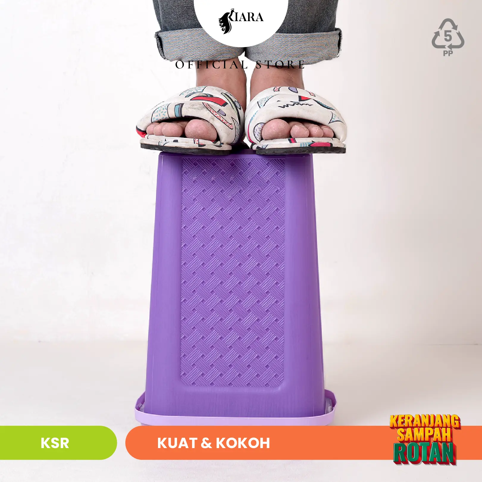 Keranjang Sampah / Tempat Sampah Persegi Motif Rotan tong  plastik tutup swing top ruang kerja awet ruang belajar