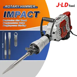 JLD Mesin Jack Hammer Bobok Beton 1800W Demolition Hammer 100% Baru Asli Promo Gratis Pahat Pahat beton profesional JLD Mesin Jack Hammer Bobok Beton 1800W Demolition Hammer 100% Baru Asli Promo Gratis Pahat Pahat beton profesional