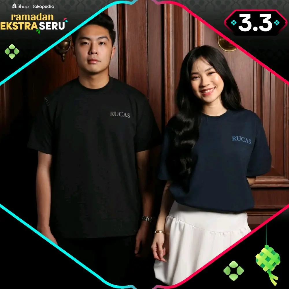 T-shirt Rucas Initial Version II Reversible Material Edition Size S-XXL Kaos Pria/Wanita
