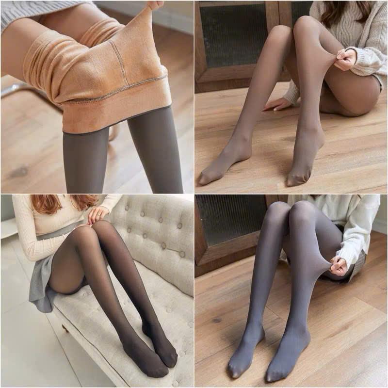 Quần tất bông 3D 40-65kg lót nỉ bông chống xước mùa đông ấm áp chất liệu co giãn 4 chiều giữ nhiệt hiệu quả
