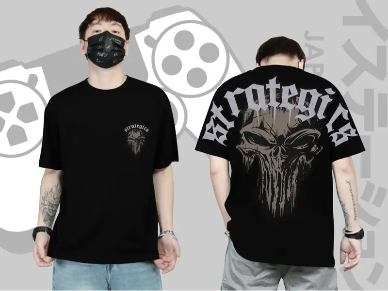 Baju Kaos Distro Pria Wanita  | STRATEGI ABU | Kaos Combed 30s Murah Kaos Distro Viral Baju Kaos Laki Laki Dewasa Atasan Cowok Kekinian Kaos Lengan Pendek Baju Kaos Pria Keren bajudistro 0