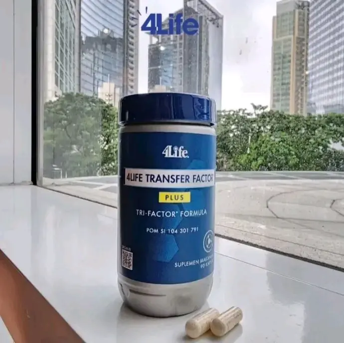 4LIFE TRANSFER FACTOR PLUS Formula Isi 90 Kapsul Suplemen Kekebalan Imun Tubuh Terbaik 0