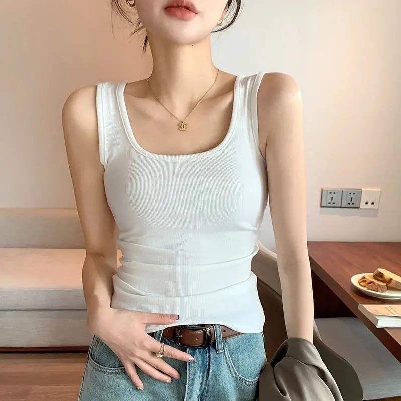 Áo Ba Lỗ Dây To Có Mút Ngực, Áo 2 dây bản to cổ vuông màu trơn (Có bigsize) BL258 | BigBuy360 - bigbuy360.vn Áo Ba Lỗ Dây To Có Mút Ngực, Áo 2 dây bản to cổ vuông màu trơn (Có bigsize) BL258 | BigBuy360 - bigbuy360.vn